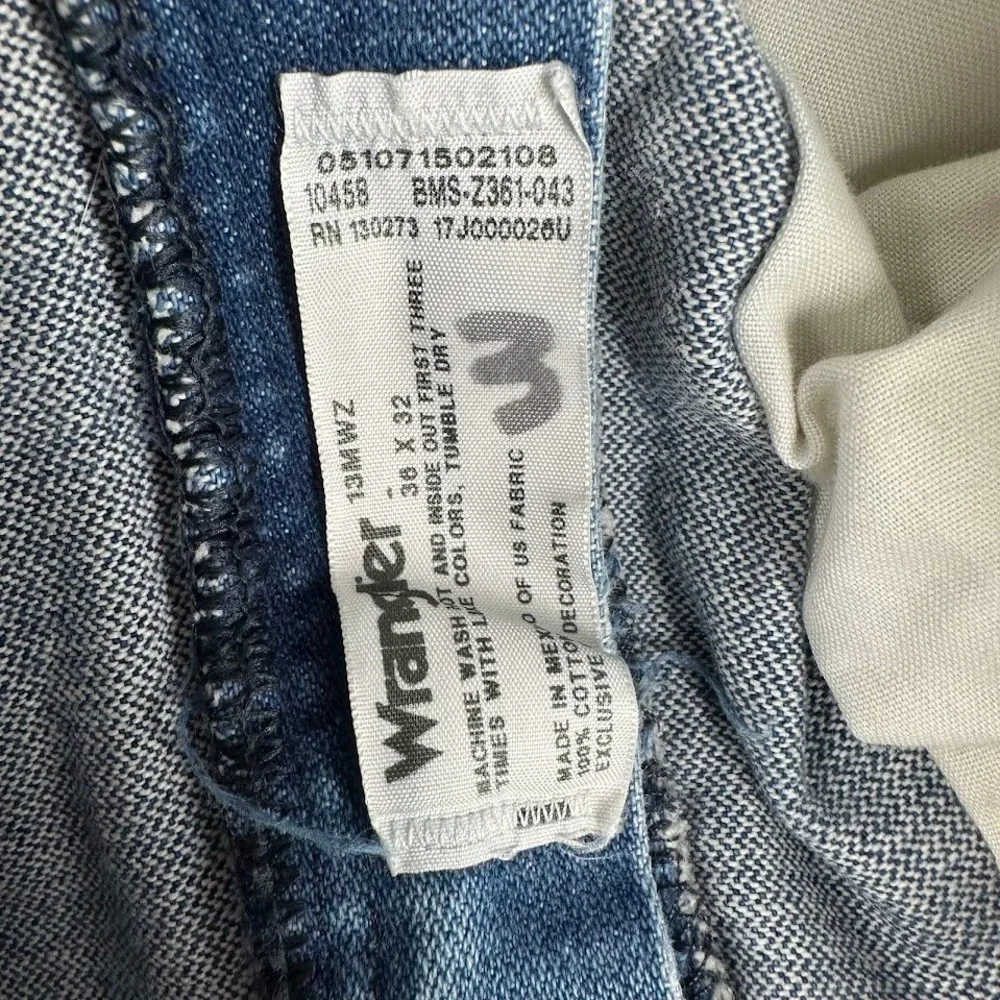 Wrangler Jeans‎ Mens Blue Denim Straight Leg Classic Fit 38x32 Western Rodeo Cow